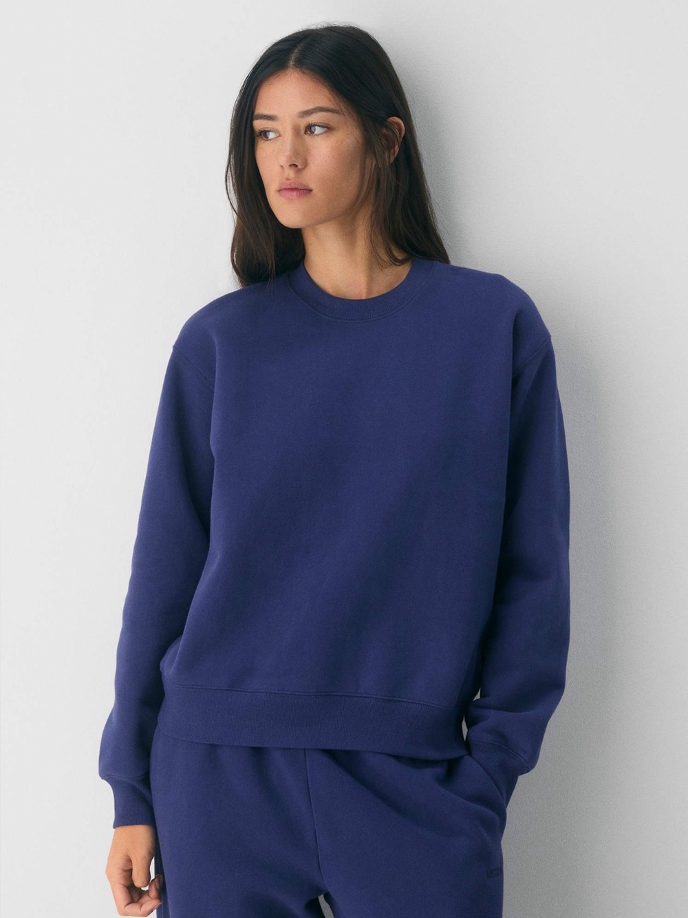 Aritzia Mega Sweatfleece Crewneck Sweatshirt in Navy